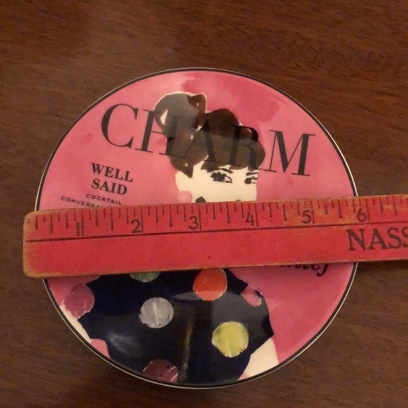 NWT KATE SPADE Decorative Plate Make Headlines CHARM by Lenox 6” - Picture 7 of 10